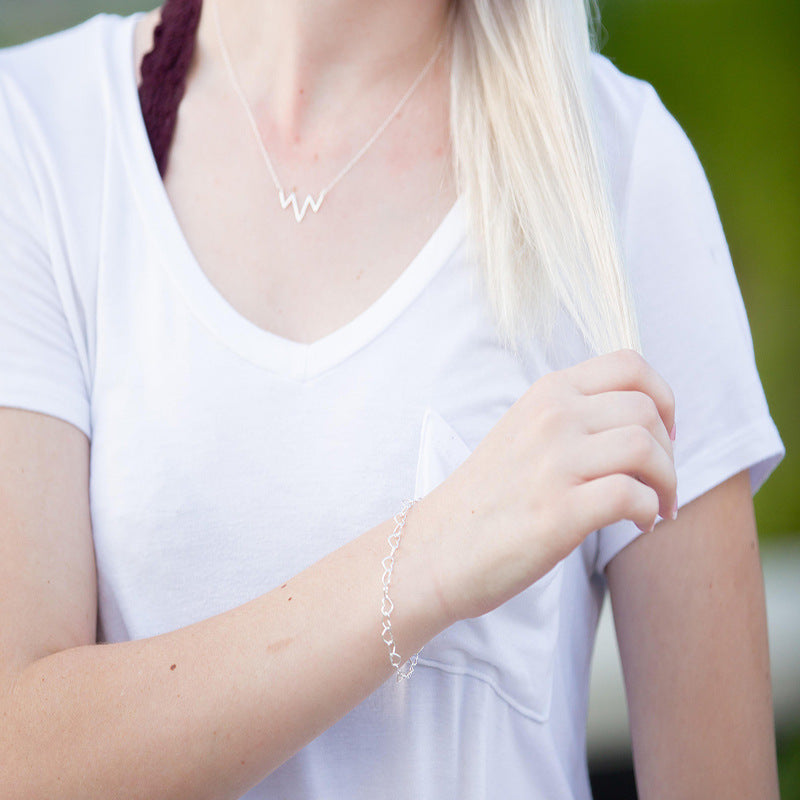 Women's Popular Simple Hollow Love Heart For Bracelets