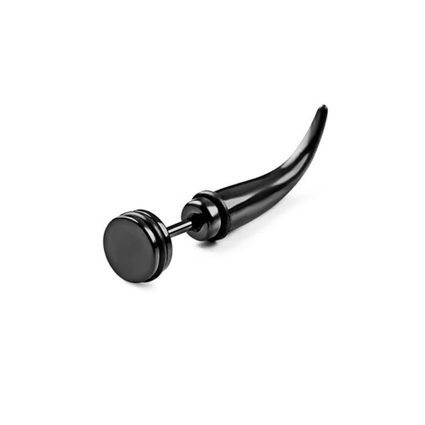 Women's & Men's Personality Creative Curved Stainless Steel Pointed Stud Earrings