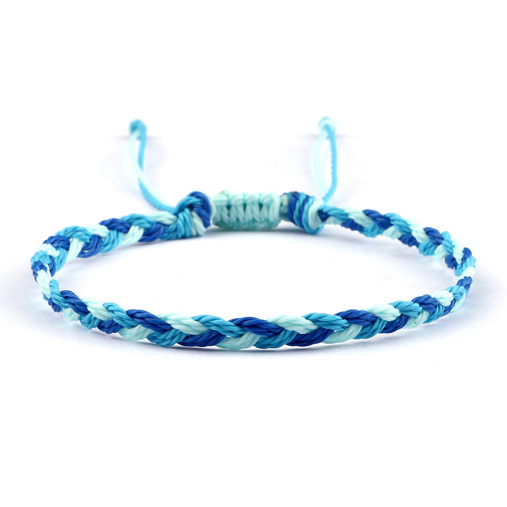 Creative Twist Weave Taiwanese Wax Handmade Hand Unisex Twin Bracelet