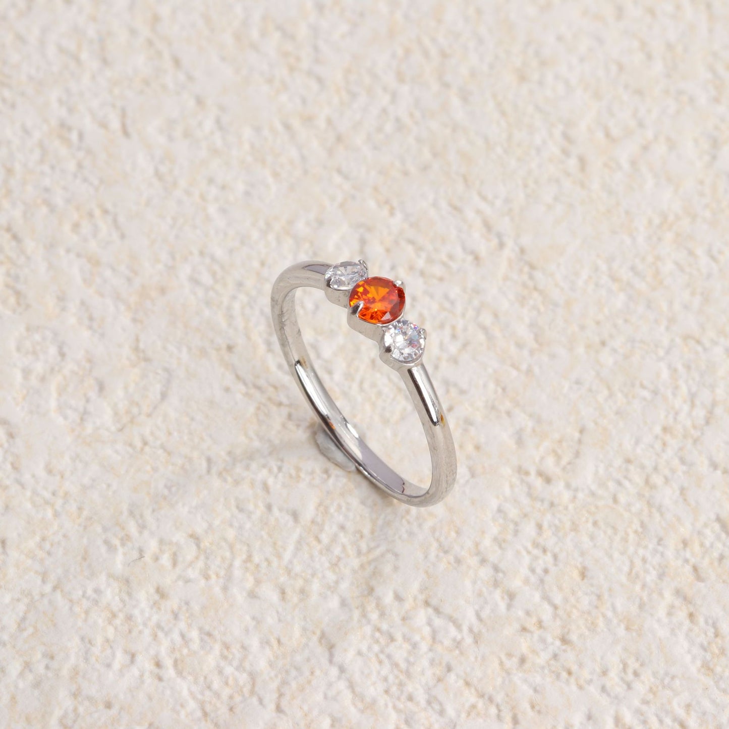 Luxury Color Colorful Crystals Self-discipline Female Niche Rings