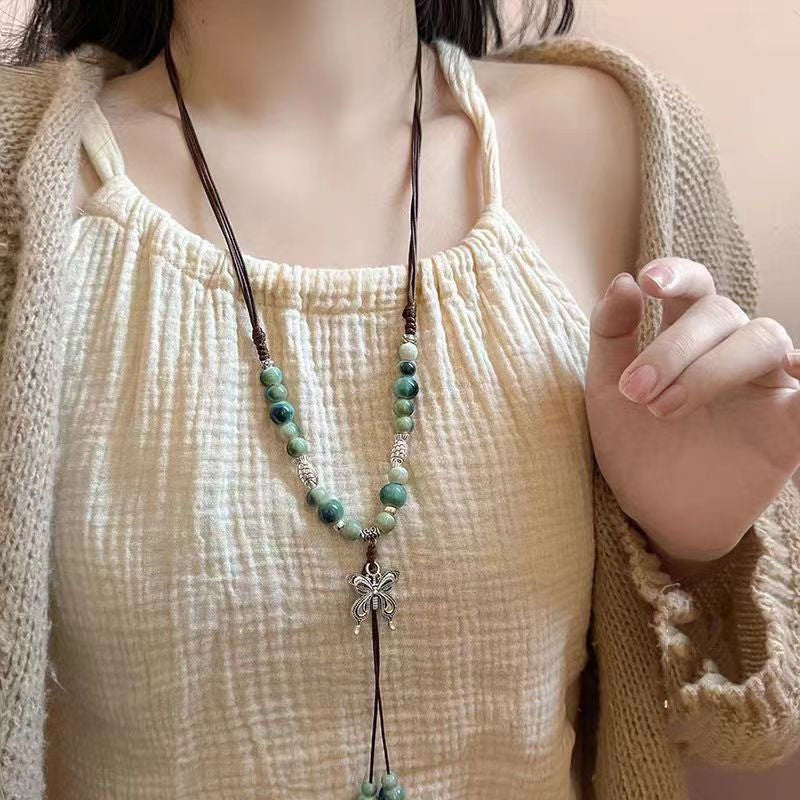 Female Ethnic Personalized Beaded Niche Retro Necklaces