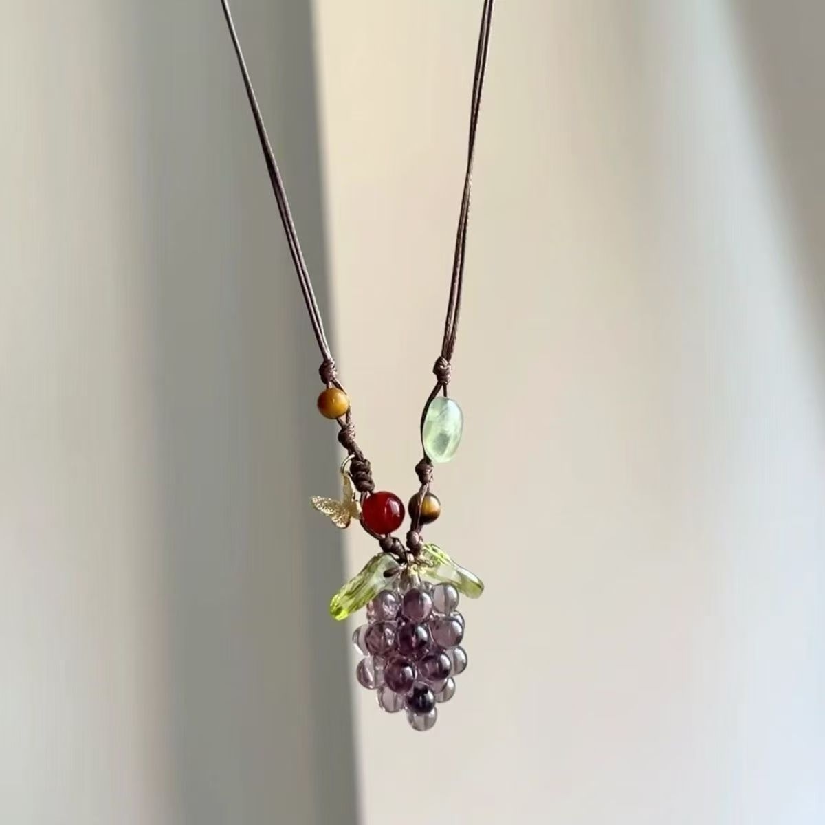 Bohemian Vintage Grape Niche High Sense Necklace