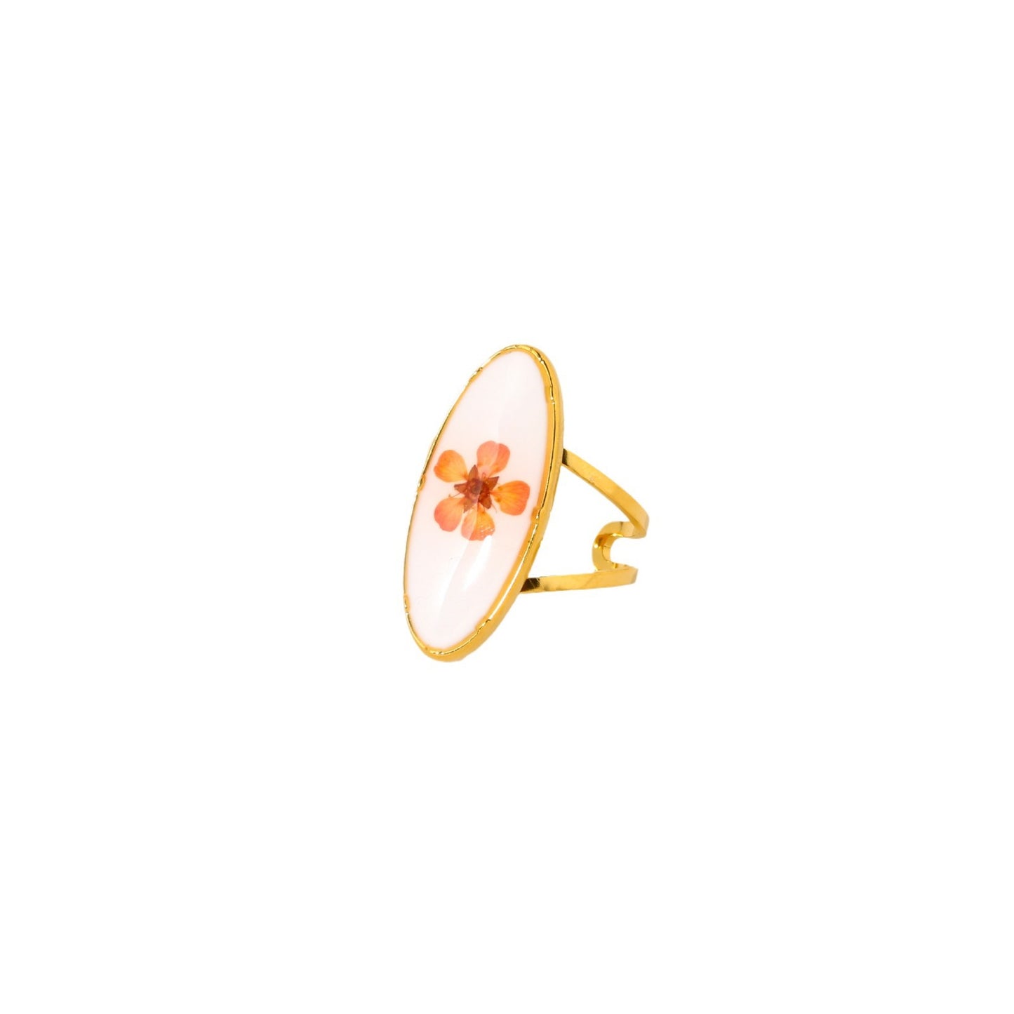 Flower Series Stainless Steel Adjustable Gold Ring
