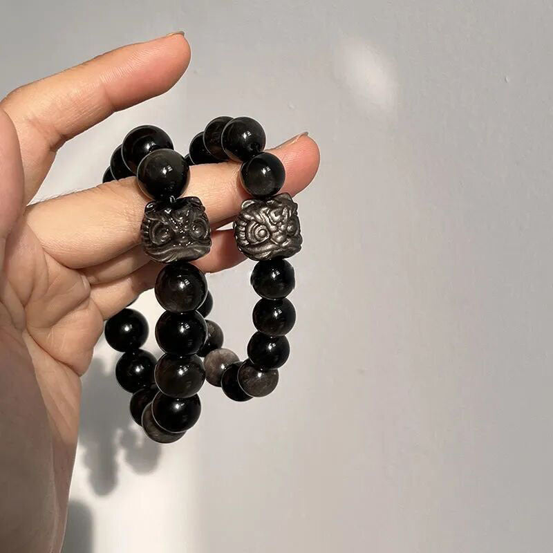 Natural Sier Crafts Chinese Style Elegant Couple Gift Hand Bracelet
