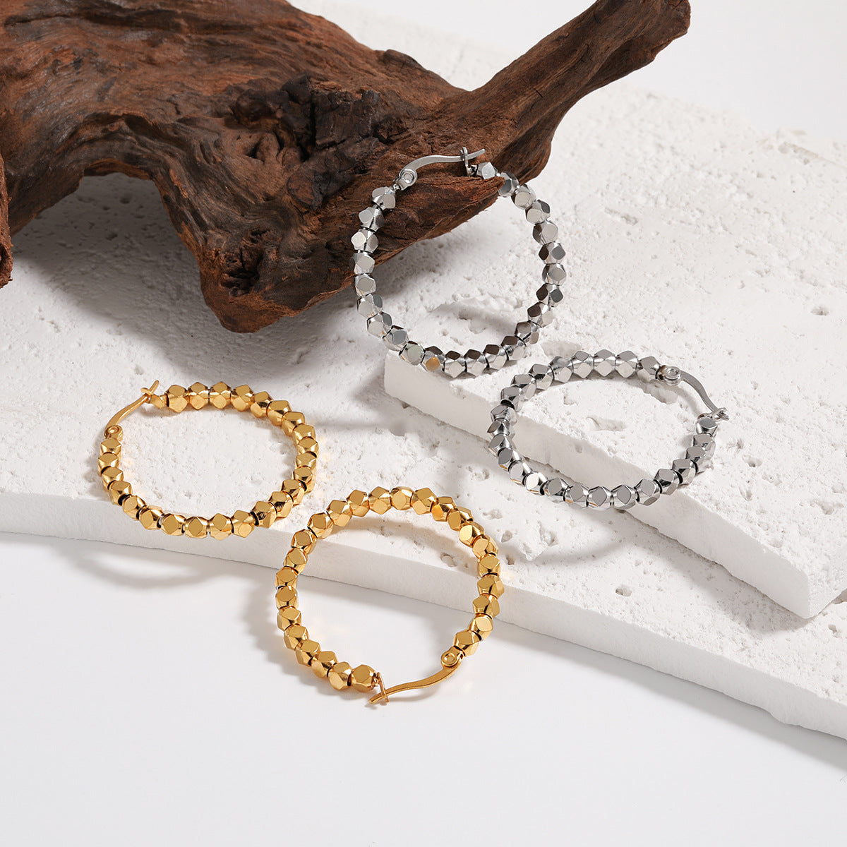 Women's Simple Broken Sier Several Two Square Fashion Rings