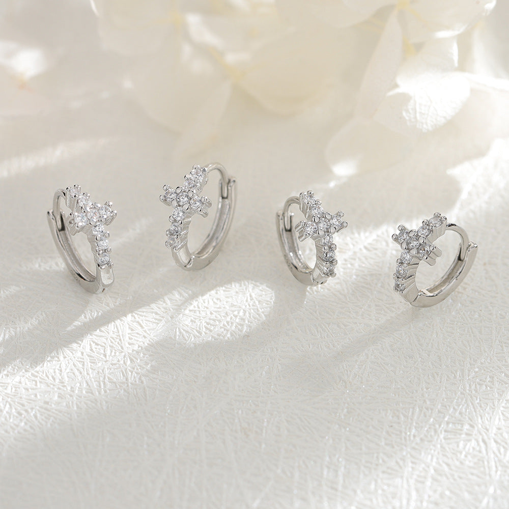 Diamond Cross Personalized Street Style Fashion Geometric Ear Buckle