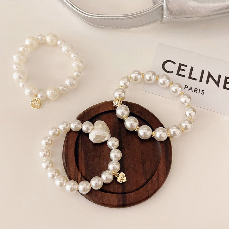 Pearl Hair Band Rubber Elegant Head Rope High Sense Female Bracelet
