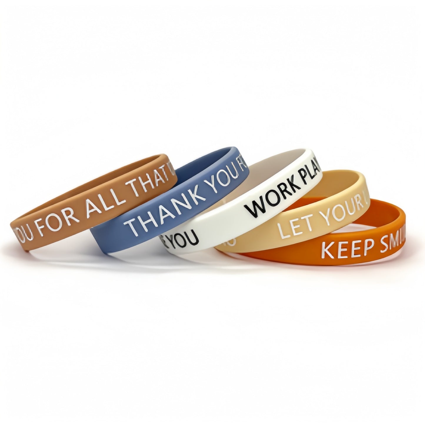 Women's & Men's Inspirational English Silicone Trendy Wrist Strap Bracelet
