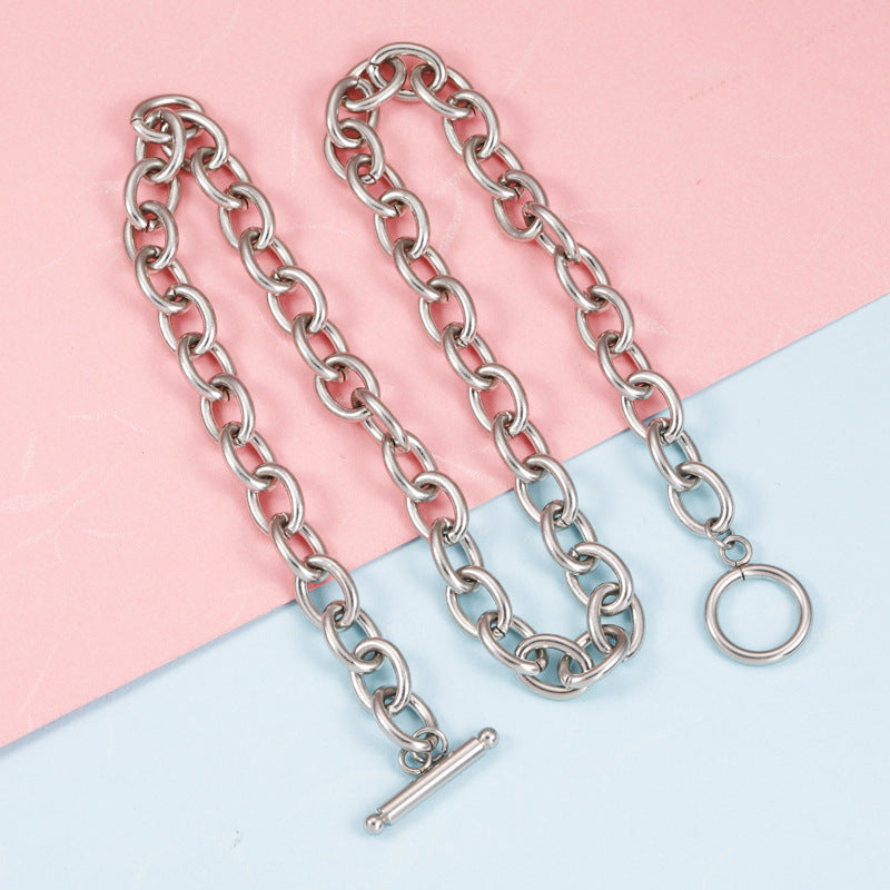 Steel Buckle Chain Jewelry Accessories Furnace Necklaces