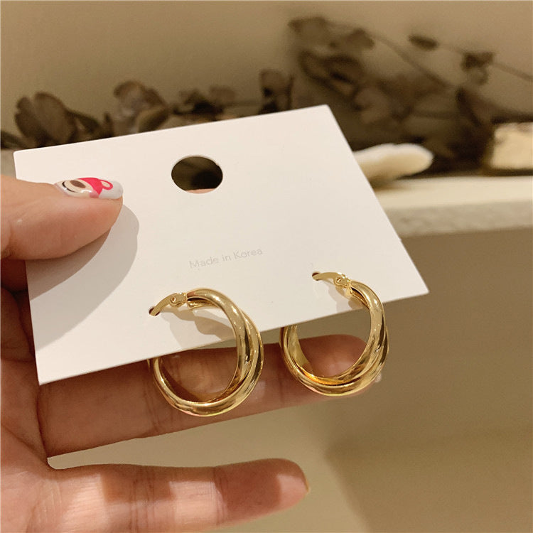 Metal Niche Sier Pin Female Eardrop Earrings