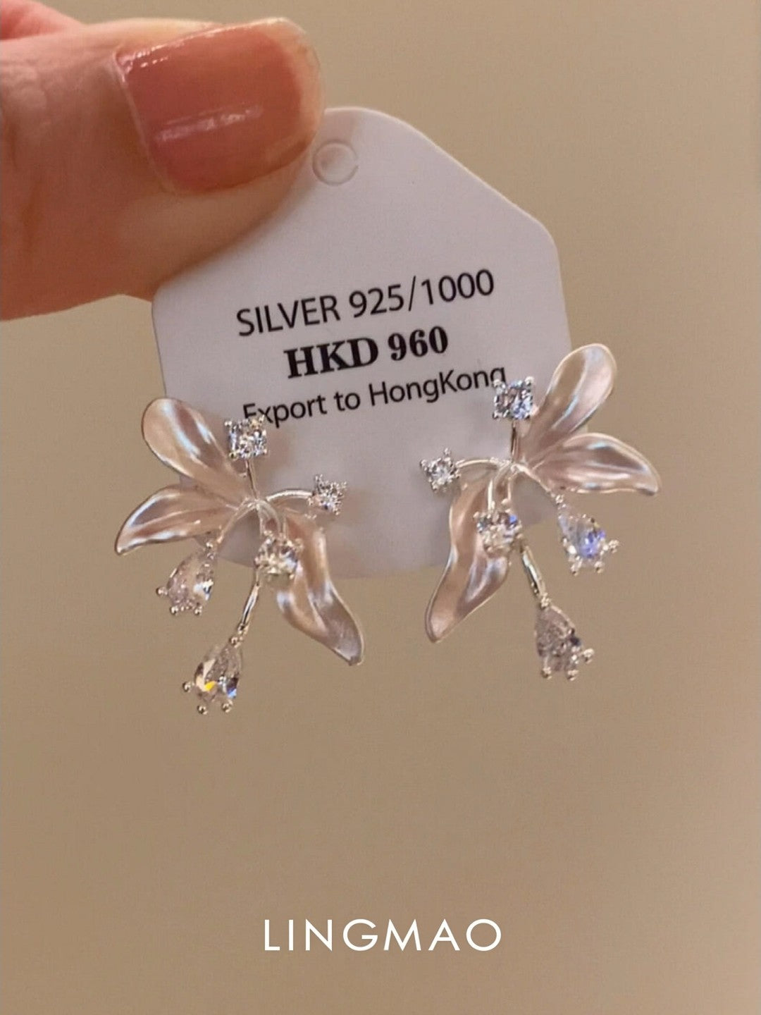 French Flower Light Luxury High-grade Gentle Ear Stud Earrings