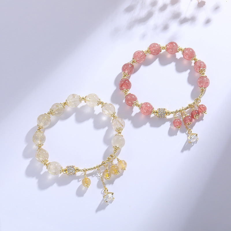 Strawberry Quartz Female Attracting Male Lucky Bracelets