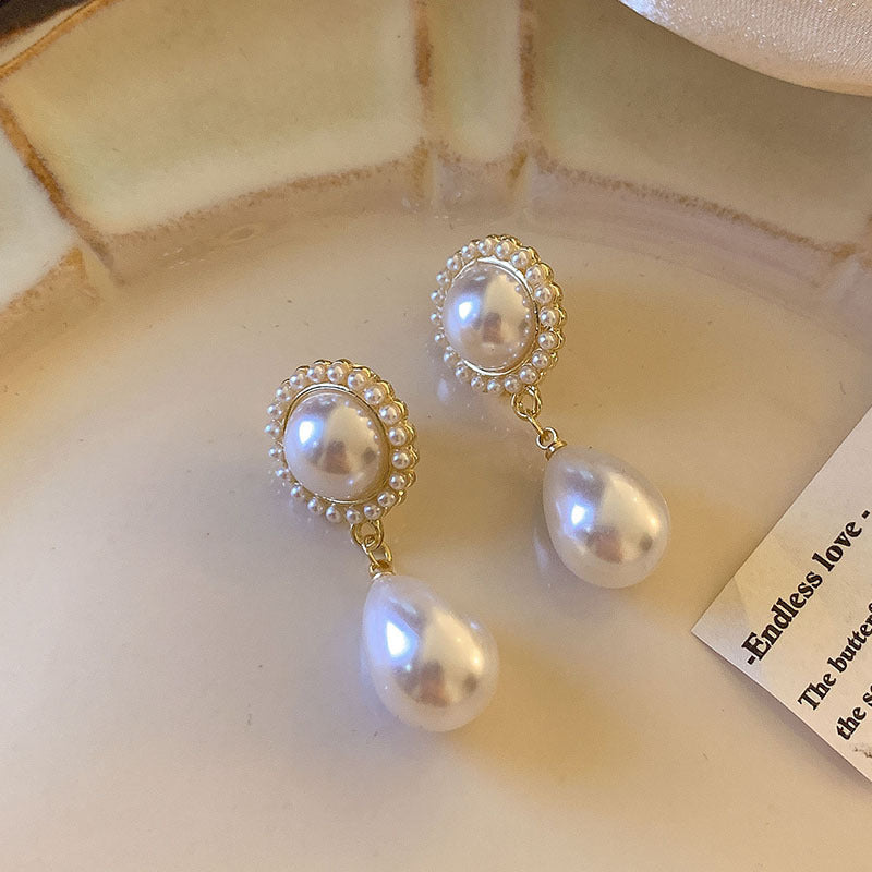 Live Broadcast High Sense Temperamental Pearl Earrings