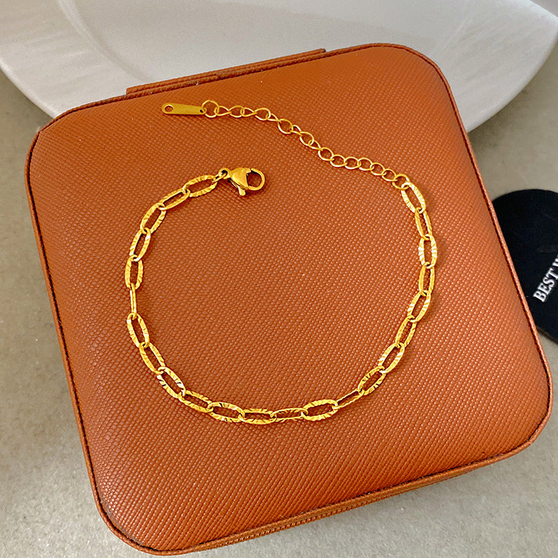 Light Luxury Micro Inlaid Zircon Woven Wire Mesh Fashion Temperament Bracelet
