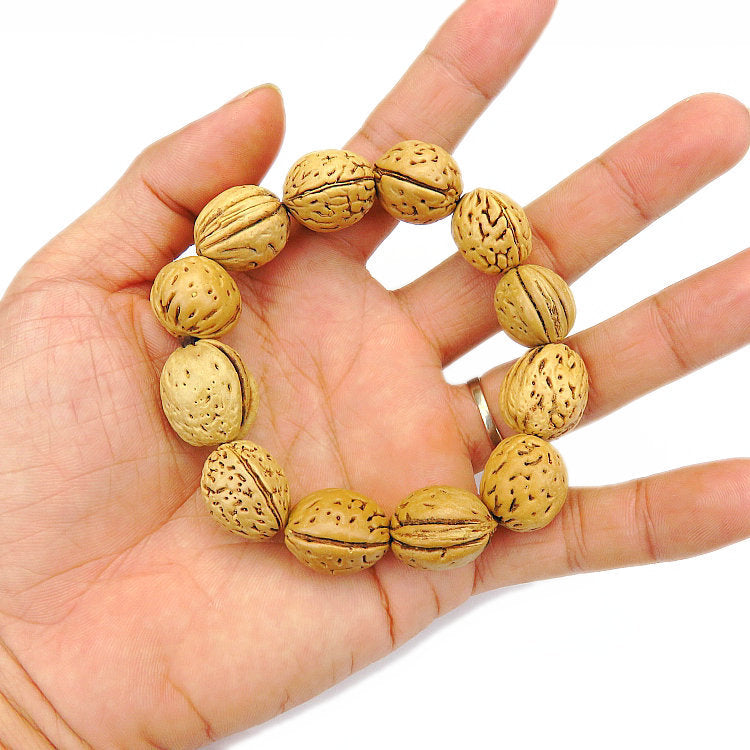 Spot Tourism Video Natural Walnut Peach Kernel Bodhi Seed Buddha Bracelet