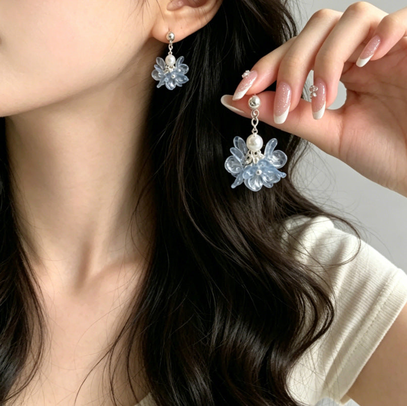 Women's Minority Design Fashionable Flower Light Luxury High-grade Temperament Earrings