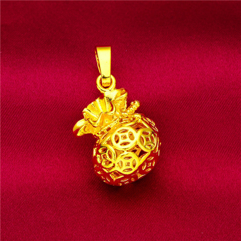 Women's Vietnam Placer Gold Love Abacus Small Pendants