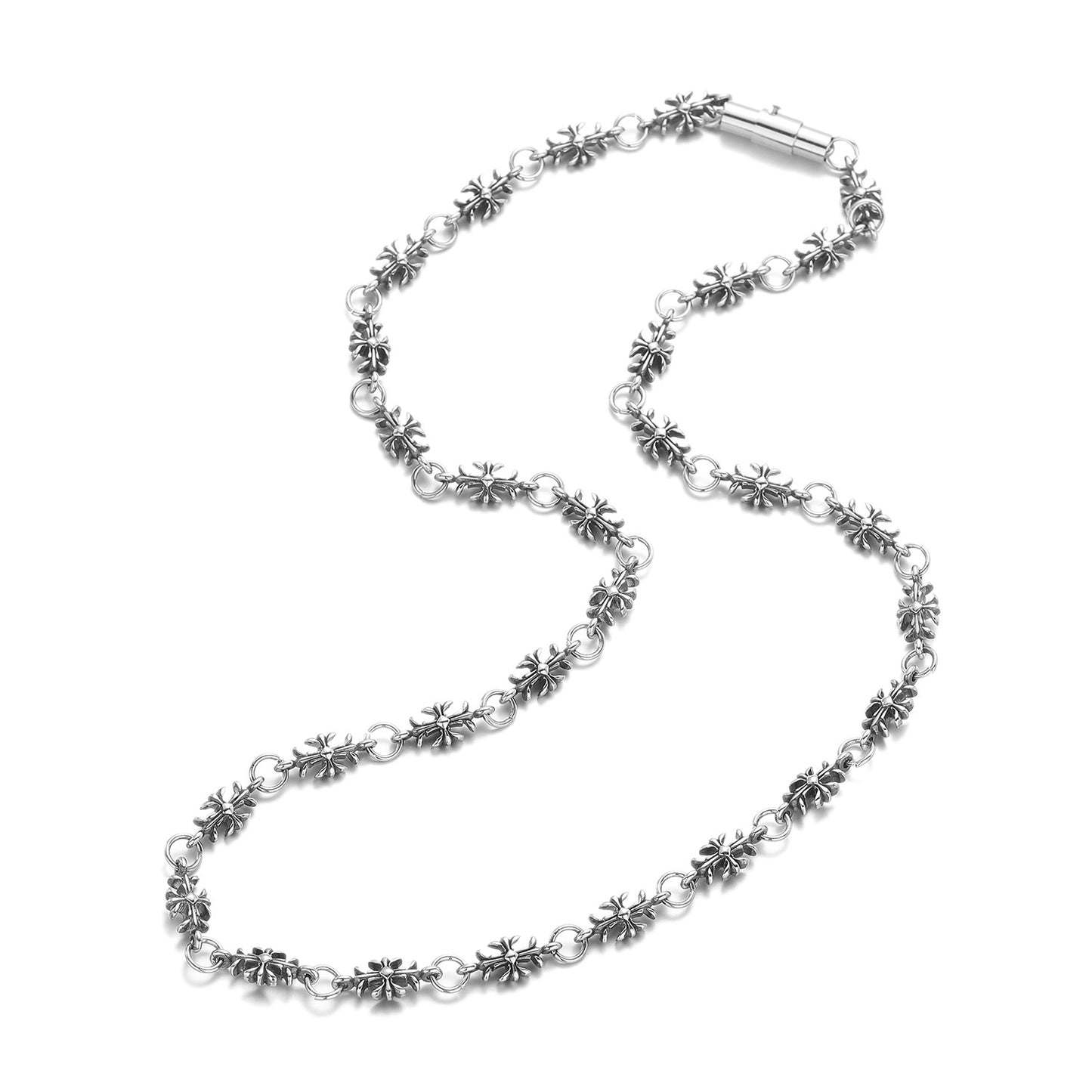 Women's & Men's Vintage Cross Titanium Steel No Fading Niche Unique American High-grade Bracelet