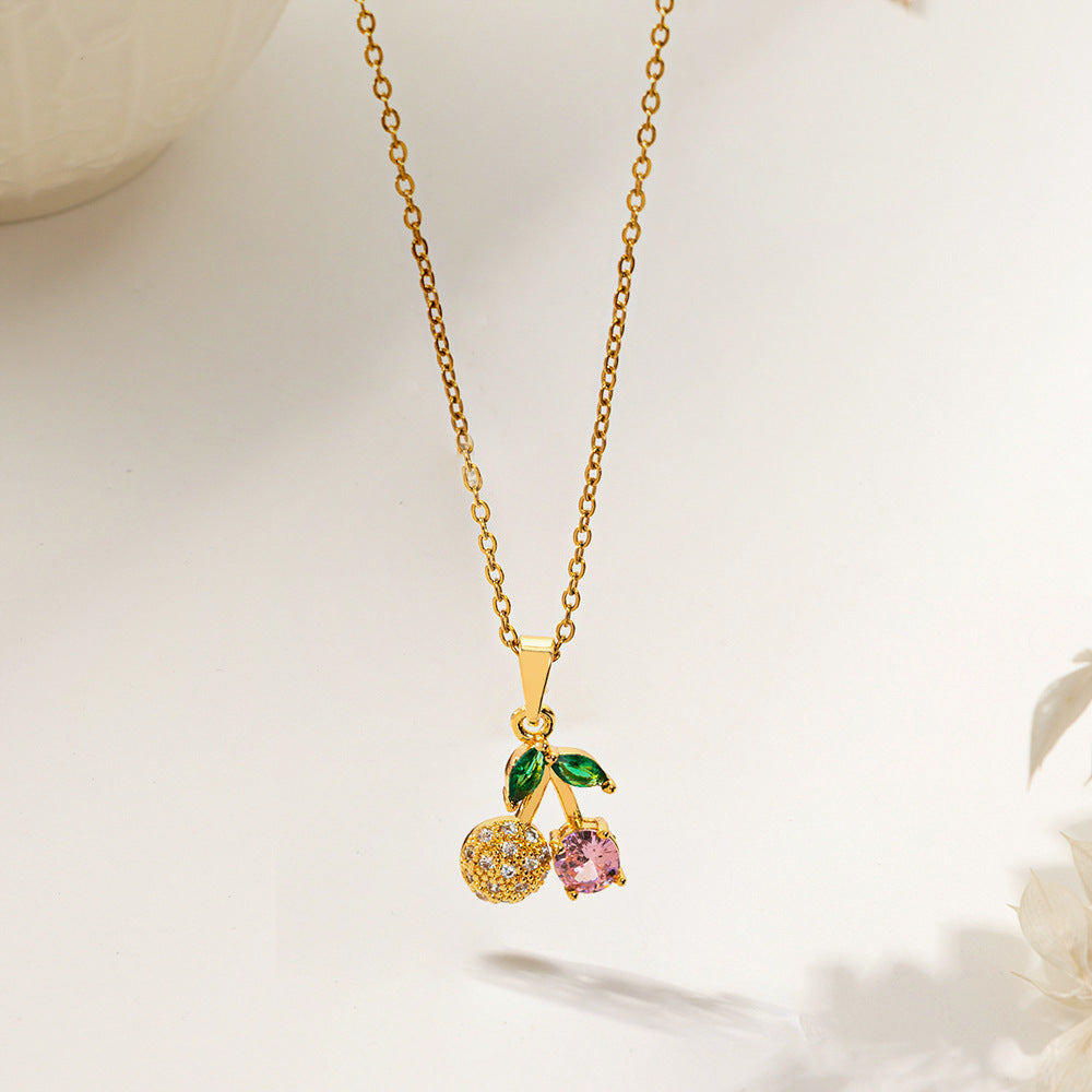 Women's Micro Inlaid Zircon Sun Star Moon Zodiac Clavicle Necklace