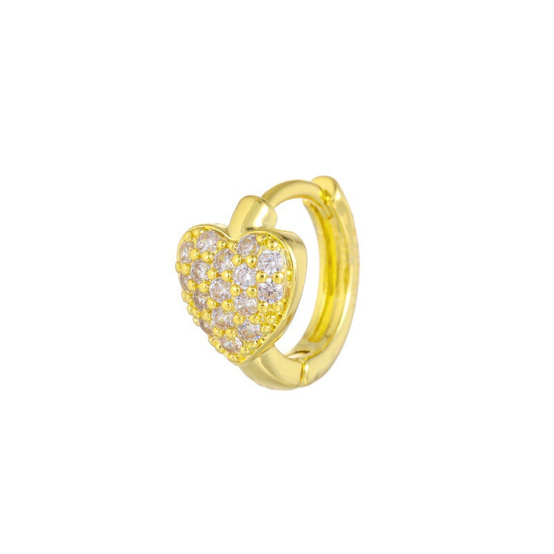 Micro Inlaid Zircon Clip Female Creative Rings