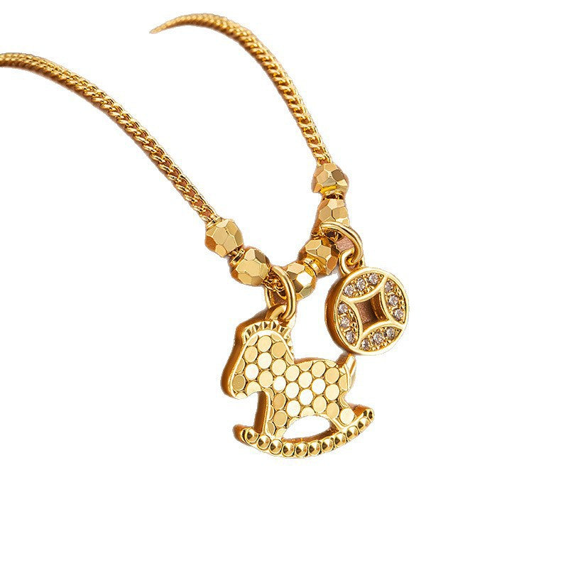 Flower Chinese Lucky Beads Life Female Necklace
