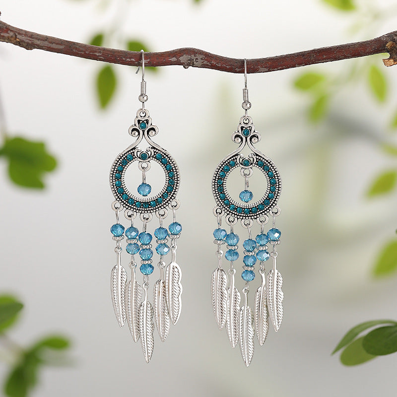 Artistic Sense Personalized Your Round Ethnic Earrings