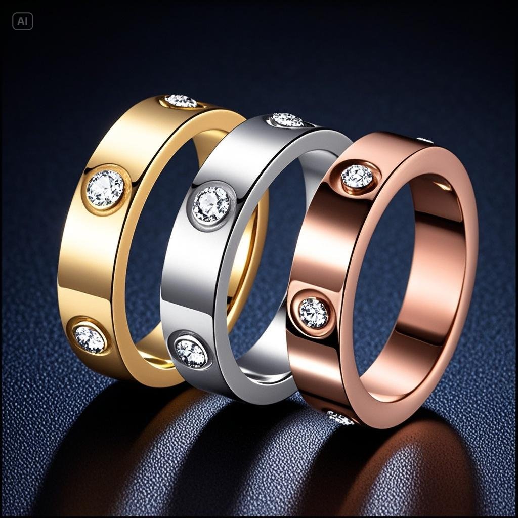 Steel Female Niche High Sense Korean Style Simple Ring