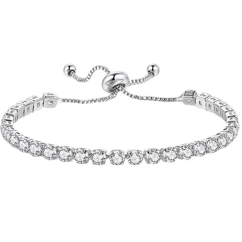 Suit Zircon Tennis Pull Single Row Diamond Bracelet