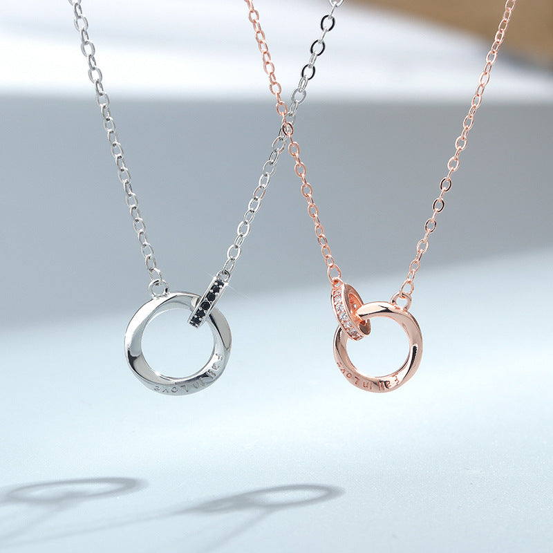 Women's & Men's Couple Long-distance Love Commemorative Gift Trendy Necklaces