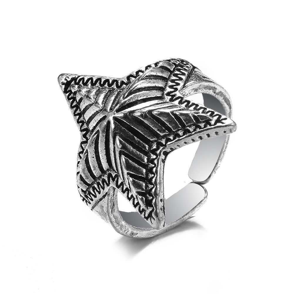 Knuckle Female Personality Rose Skull Spider Rings