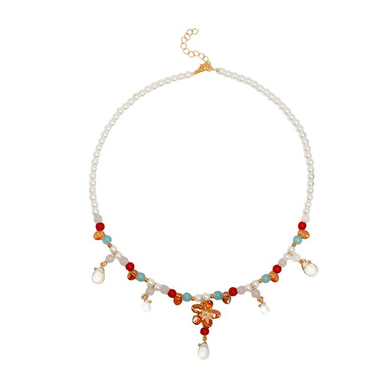 Chinese Simple Fairy Clavicle Chain Of Precious Stones Han Necklace