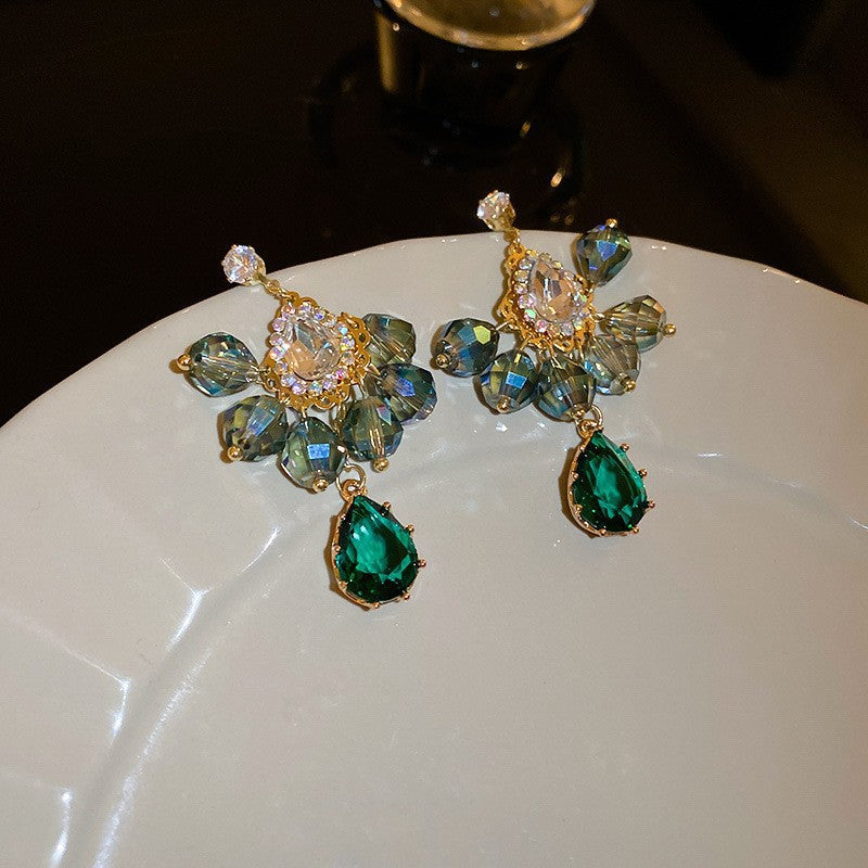 Zircon Butterfly Water Drop Ear Female Rings