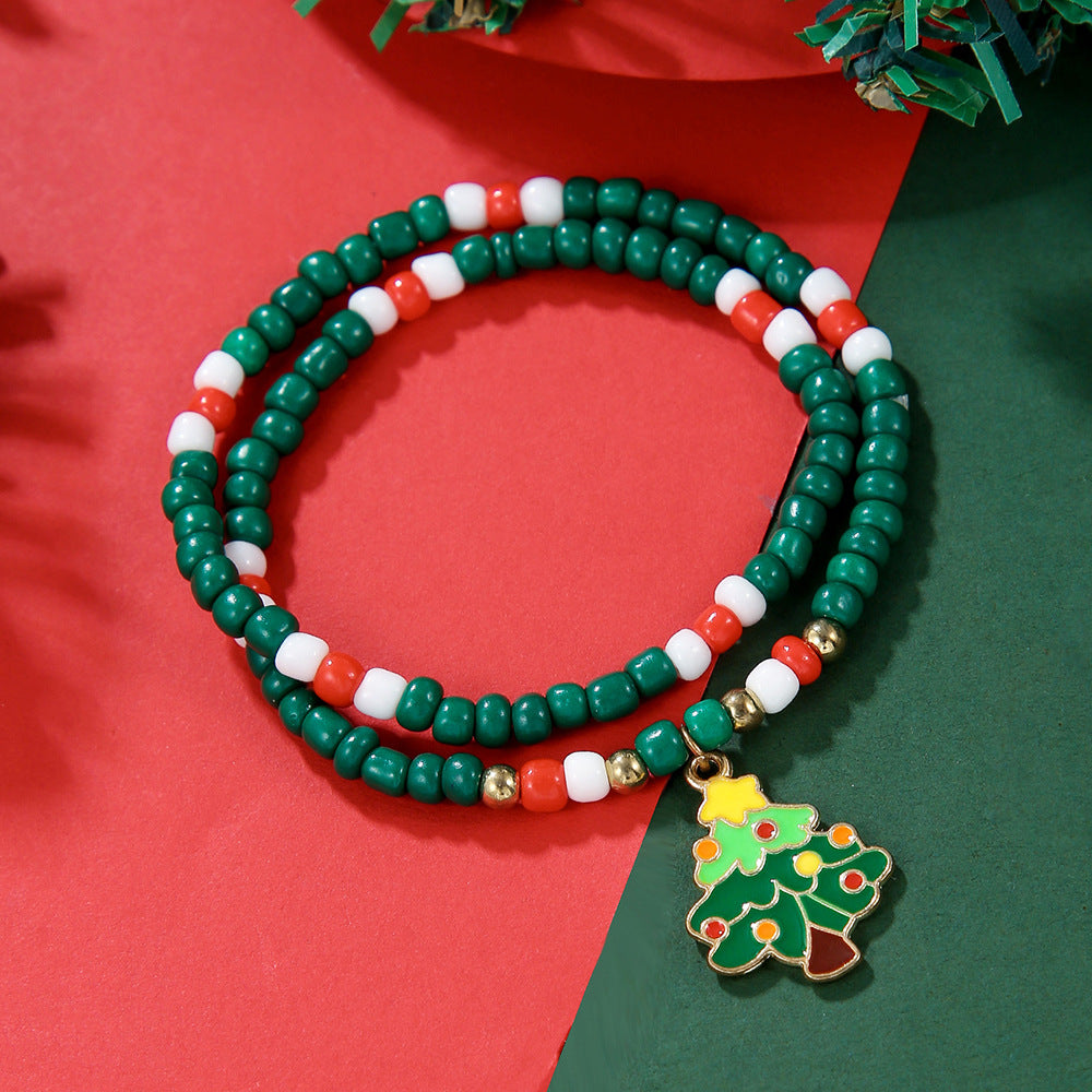 Christmas Carrying Strap Micro Glass Bead Bracelets