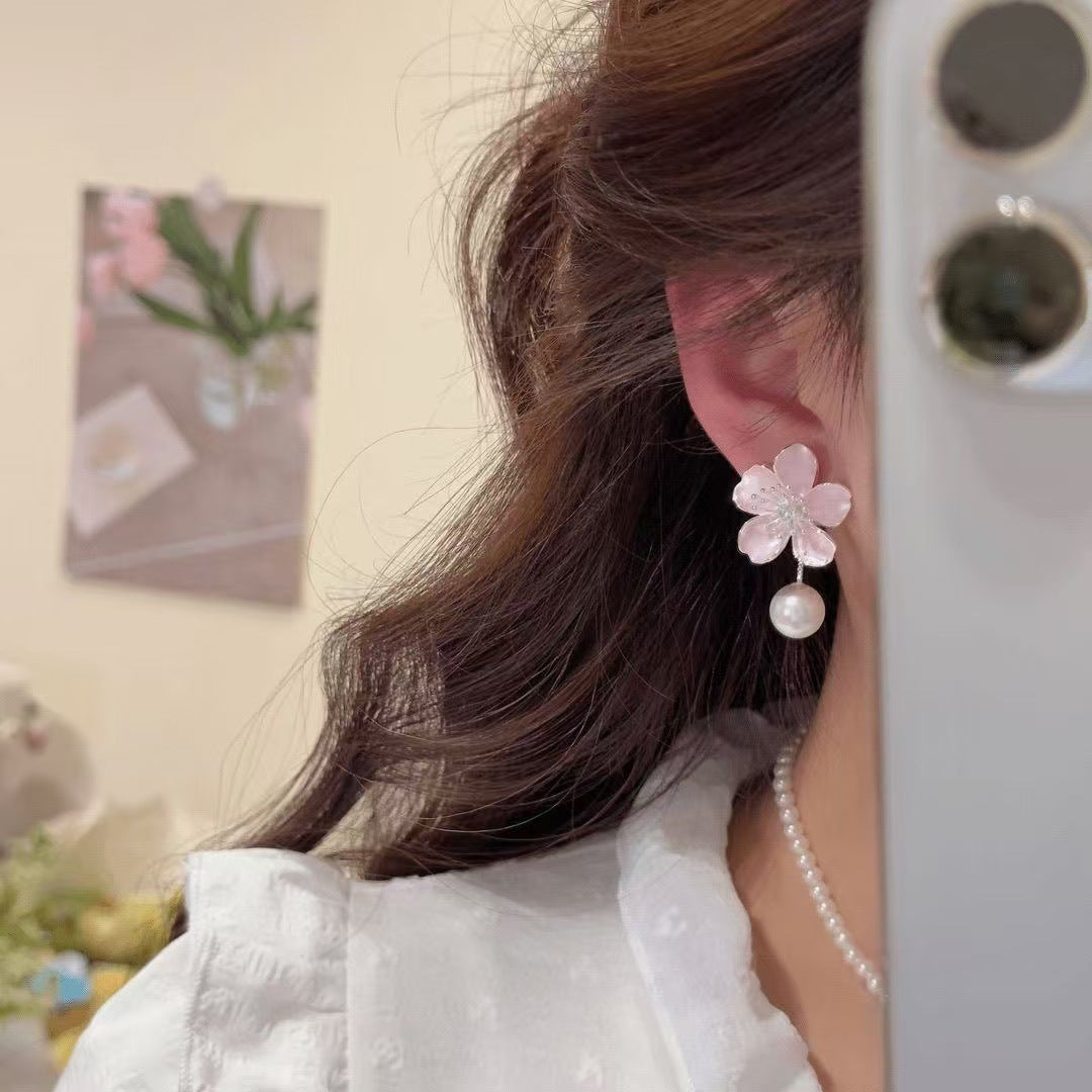 Women's Cherry Blossom Beads Gentle Sweet Elegance Atmosphere Feeling Exquisite Rings