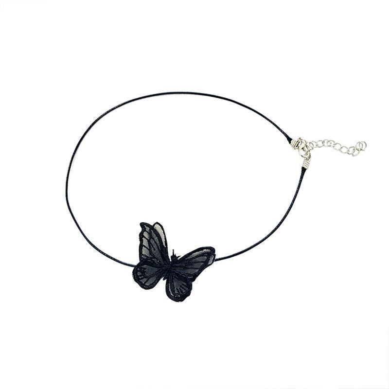 Female Niche Lace Butterfly Short Clavicle Necklaces