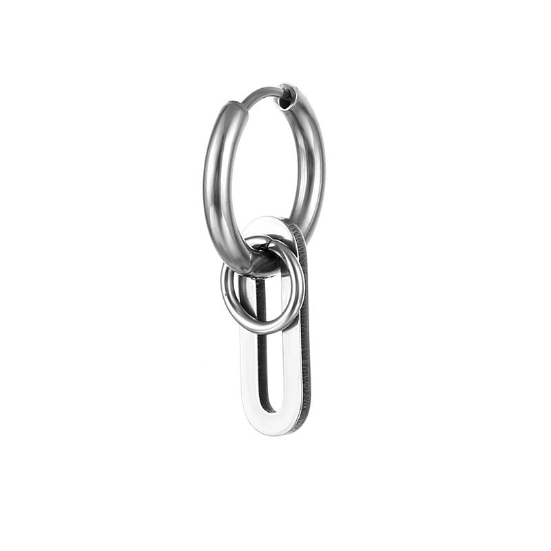 Steel Tassel Pointed Cone Coil Titanium Ear Buckle