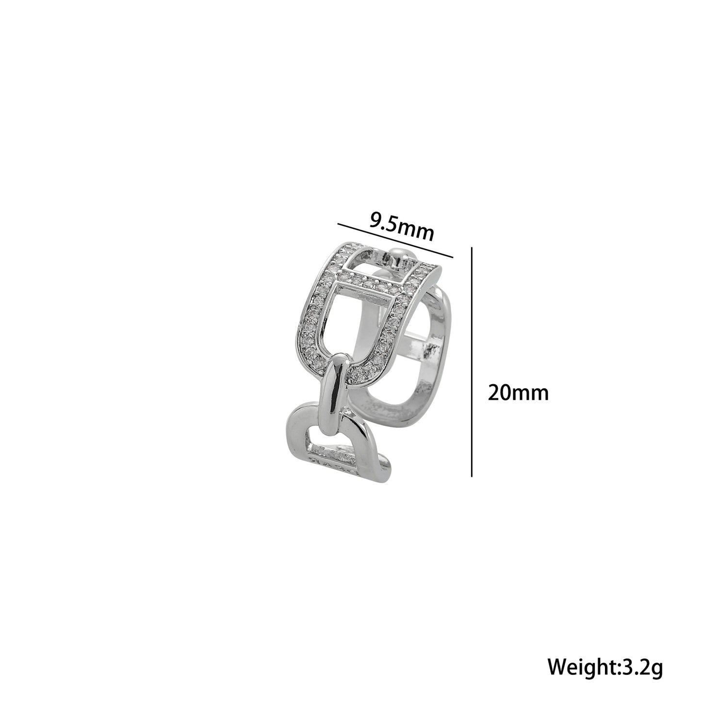 Fresh Hollow Pig Nose Niche Open Index Finger Rings