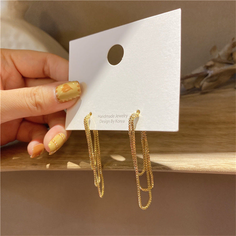 Women's Tassel Graceful Long Delicate Trendy Light Earrings