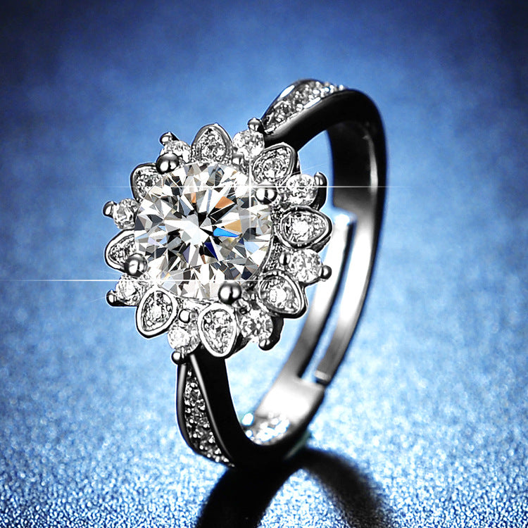 Women's Moissanite More Than Karat Imitation Diamond Rings