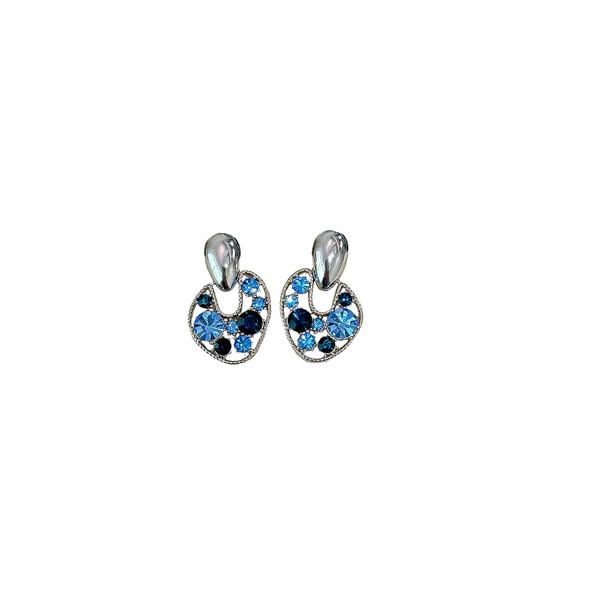 Women's High-grade Frosty Style Small Elegant Simple Fashionable Irregular Gang Drill Earrings