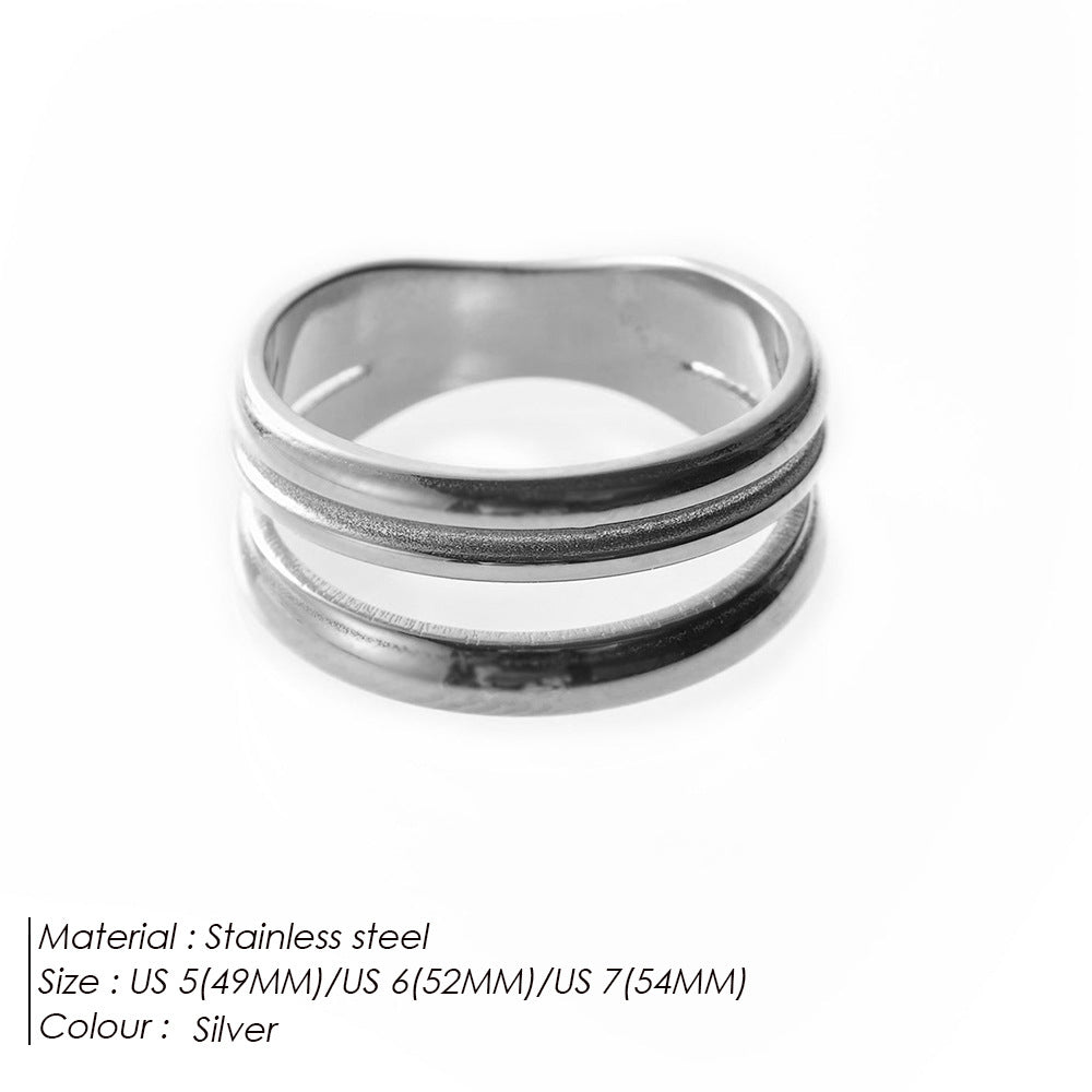 Stainless Steel Female Minority High Sense Rings