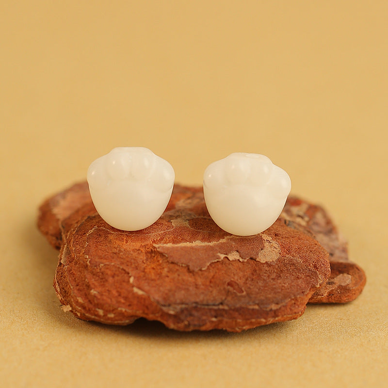 Cat Bodhi Root Female Natural White Jade Seed Pliable Temperament Bracelets