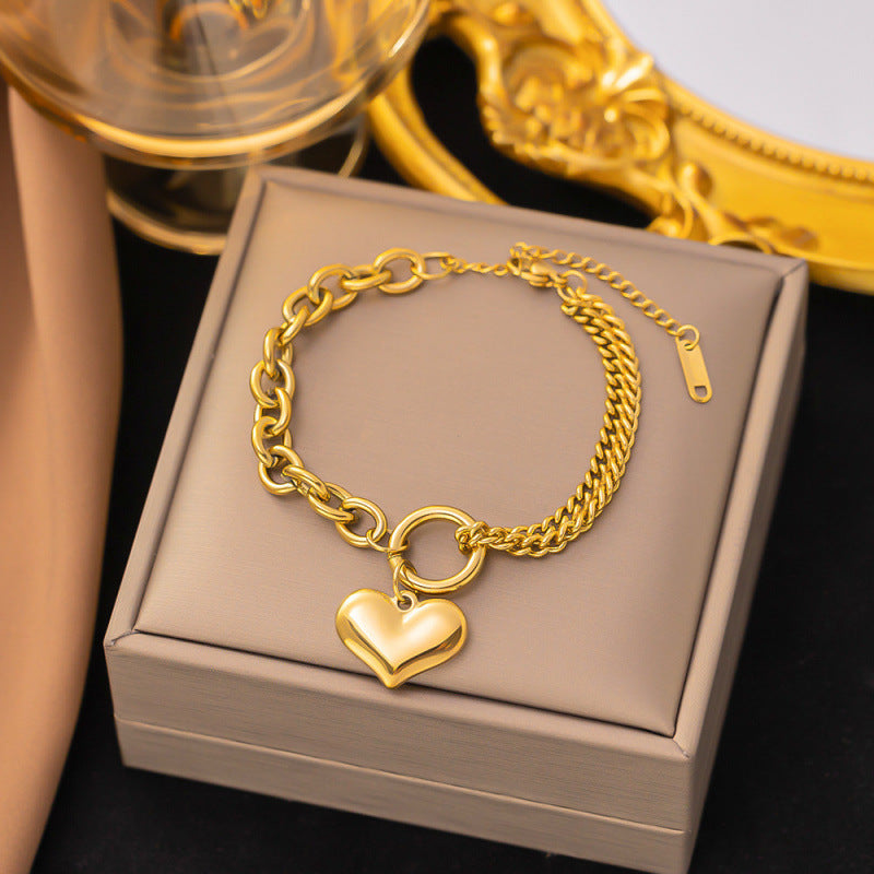 Titanium Steel Female Gold Fashion Light Luxury High Bracelets