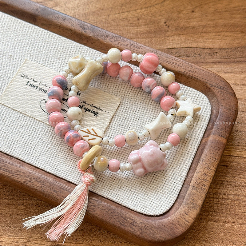 Apple Beaded Female Summer Dopamine Personality Bracelets