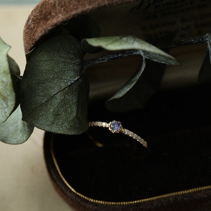 Mild Luxury Delicate Super Shining Dream Blue Purple Tan Sang Rings