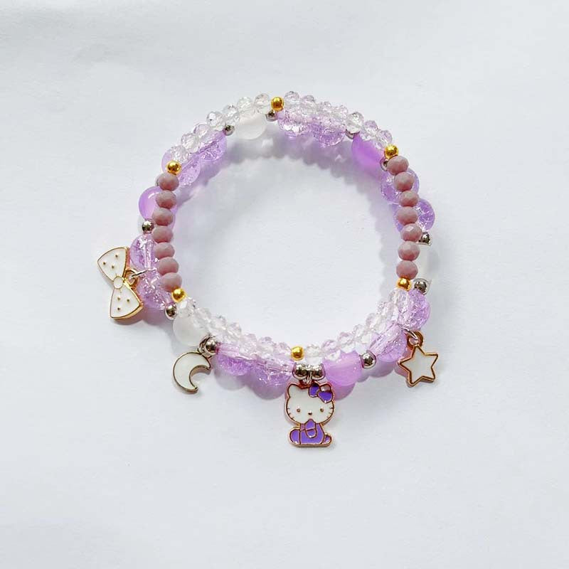 Cat Glass Chipping Beads Design Cute Bracelets