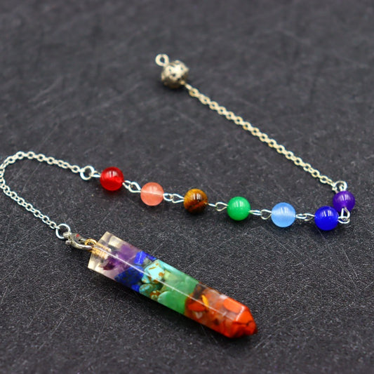 Gravel Resin Colorful Hexagonal Cone Hexagon Pendants