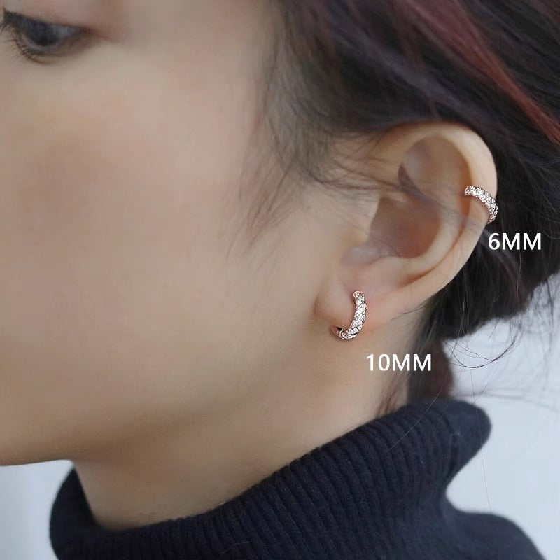 Needle Full Diamond Clip Exquisite High Ear Buckle