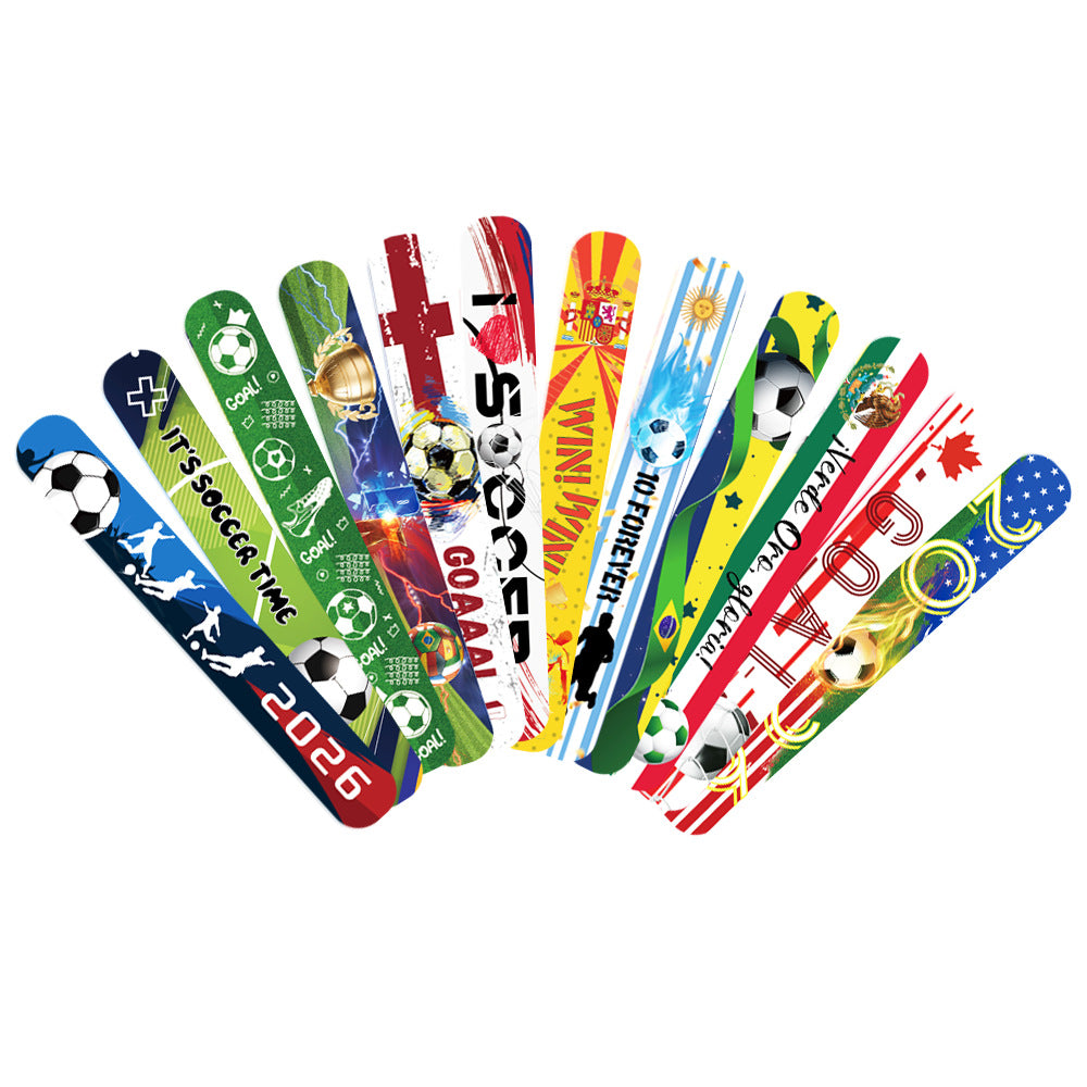 Children's Football World Cup Pop Toys Slap Party Gifts Track Bracelet