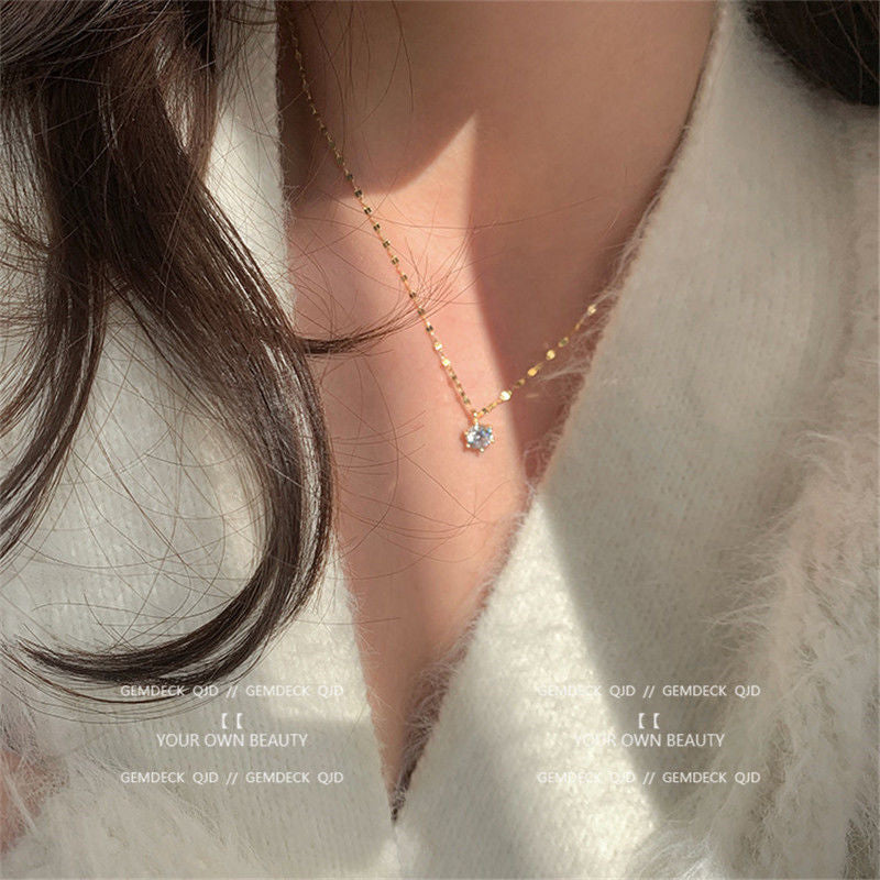 Temperament Version Fashion Shining Zircon Female Necklaces